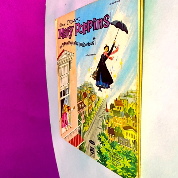 WALT DISNEY’S VTG 1964 MARY POPPINS COLLECTIBLE HARDCOVER BOOK WHITMAN #2450 - Picture 14 of 16